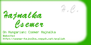 hajnalka csemer business card